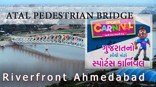 Sports Carnival 2022 at riverfront | Atal pedestrian bridge #sportscarnival  #river #atalbridge