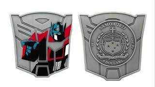 Optimus Prime Transformers Shape Coin 2023 $5 1oz Pure Silver Coin  Samoa