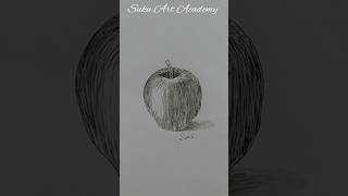 Apple 🍎 Black Pen Sketch #shorts #youtubeshorts #apple #drawing #art