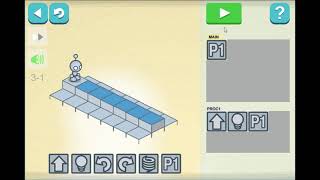 Hour of Code: Lightbot - Level 3-1 Full Tutorial