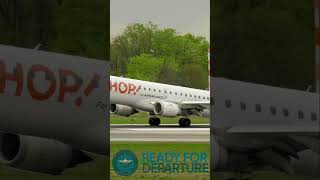 HOP! Embraer E190 beautiful touchdown at Frankfurt Airport