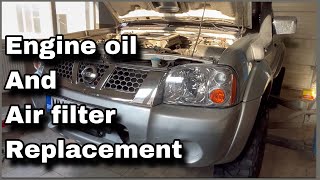 Nissan Navara D22 2.5 2002 Engine oil and Air filter replacement