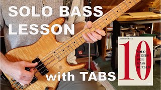 10 Solo Pieces for Bass Nr 1 - Easy Solo for Bass Guitar LESSON WITH TABS