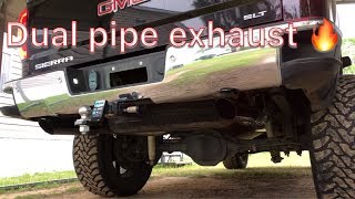 2016 GMC Sierra with magnaflow muffler (duel tip)