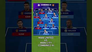 MAN UNITED VS MAN CITY COMBINED XI#shorts #football