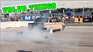 Volvo 240 v8 supercharger Burnouts and Legal Cityrace