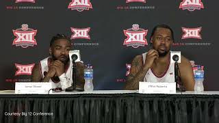 Houston Cougars Kelvin Sampson, Jamal Shead & J'Wan Roberts following 60-45 win over TCU!