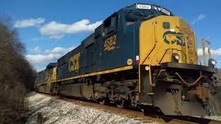 CSXT 4582 Leads A Loaded Coal Train!