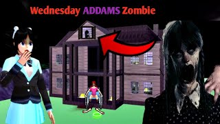 Wednesday ADDAMS Zombie 😱 | SAKURA School Simulator Horror Drama 👺