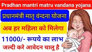 Pm matru vandana yojana 2024 | हर महिला को मिलेगा 11000 रुपया