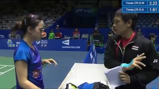 2016 Uber Cup   Day 3 INA vs THA   WS 3   Gregoria Mariska vs Nitchaon Jindapol Part 1 of 2   YouTub