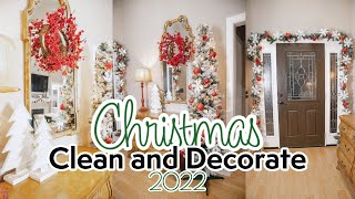 2022 Christmas Clean and Decorate with Me | Foyer Christmas Decor | Decorating for Christmas 2022