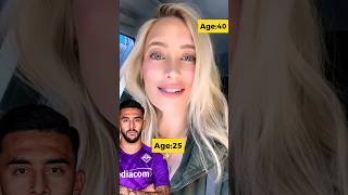 Footballers and Their Wives Age Difference  😱👀  #football  #viral  #shorts