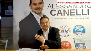 Novara - Alessandro Canelli, Lega Nord: conferenza stampa sulla sicurezza