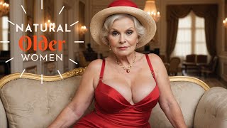 Natural Older Woman Over 60🔥Attractively Dressed and Beauty|| Wearing Beautiful Outfit with Sunhat