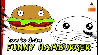 How To Draw Hamburger | Drawing Food