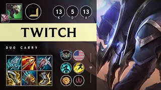 Twitch ADC vs Sivir: Rampage - NA Challenger Patch 14.22