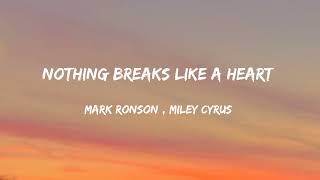 Mark Ronson , Miley Cyrus - Nothing Breaks Like A Heart (Lyrics by 7smilles)