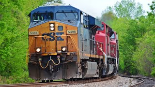 CSX 5398 Leads CSX B622, Shiny CSX 7285 Leads M514 - 04-14 - 04-16-24