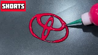 #SHORTS Most Popular Luxury Car Logos Pancake Art - TOYOTA