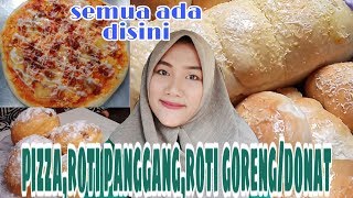 Aneka roti pizza/roti panggang/roti goreng/donat dalam satu adonan