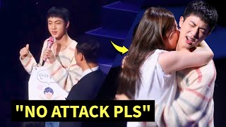 JIN Reaction to a Fan KISS and Sexually Harass him at Hug Event (BTS Festa 2024)