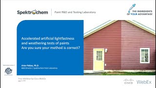 Accelerated artificial weathering tests for paints [webinar record]