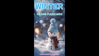 Winter wonderland talking flashcards for kids