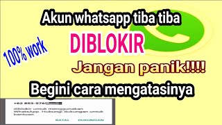 cara mengaktifkan whatsapp yang terblokir