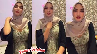 TIKTOK LIVE HIJABERS CANTIK PAMER BELAHAN