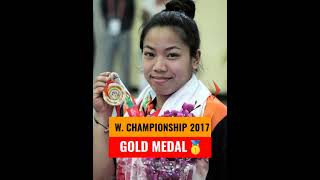 Mirabai Chanu World Record | Mirabai Chanu Gold medals 🥇| Mirabai Chanu Weightlifting #shorts