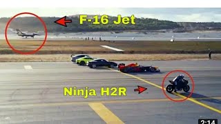 The Ultimate Race Ninja H2R Vs Jet planes & Super Cars DrutRider