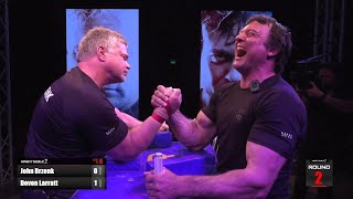 Devon Larrat vs John Brzenk  king of the table 2 Armwrestling match 2021 December #armwrestling