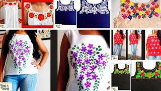 My Hand Painted Designer TOPS Collection (Part-1) | Fabric Painting Designs | Latest Tops Designs