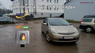 Į Toyota Prius 1 5 57 kW 2008m 42l sumontuota dujų (SND) įranga KME NEVO-SKY JET OBD MINI