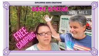 campground review video of free campground at Boze Spring and Mill