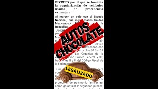 Autos chocolate | Requisitos de regularización #shorts