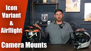 Icon Variant & Airflight Helmet Chin Mounts For GoPro , DJI, Insta360 Cameras | Helmet light mount