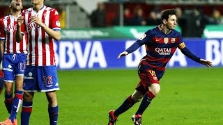 GOALS | SPORTING GIJON 1 vs 3 BARCELONA | 17/02/2016