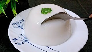 Coconut Milk Pudding Recipe | Eggless Coconut Pudding | No Agar Agar No Gelatin