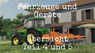 LS25 Fahrzeuge und Geräte Übersicht Teil 4 und 5