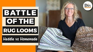 Battle of Rag Rugs:  Homemade Loom vs Heddle Loom