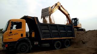 LIVGONG 921Di | To load the stone powder on the track | Caterpillar Boy