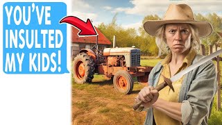 Karen slashed my tractor tires after I refused to let her kids ride it and then called 911!  || St