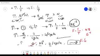 العلاقه بين الزمن الدوري والتردد …تعرف ليهم كام وحده قيااااس؟ كتيييير !!!!!😦(للمتفوقييين🧑‍💻)