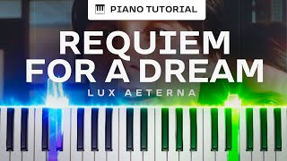 Requiem for a Dream - Lux Aeterna - Clint Mansell (PIANO TUTORIAL)