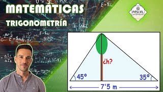 Matemáticas | ESO | Trigonometría | Razones Trigonométricas | Altura de un árbol | 2 Triángulos