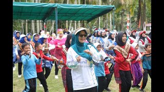 KETUA PERWOSI SEPTI HERI AGUSNAENI, HADIRI LOMBA SENAM TINGKAT KECAMATAN DI PULAU PISANG