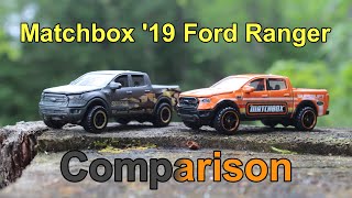 Matchbox Ford Ranger Comparison