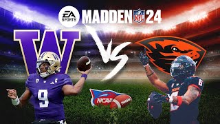 Madden 24 | Washington Huskies at Oregon State Beavers | NCAA Mod | Week 12 | Ultra Wide | 4K |